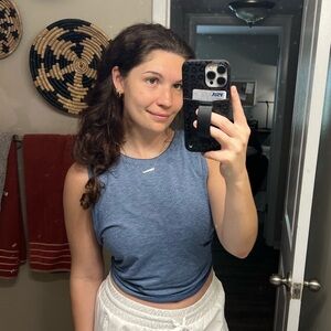 Gymshark Women’s Blue Apex Seamless Open Back Tank Top